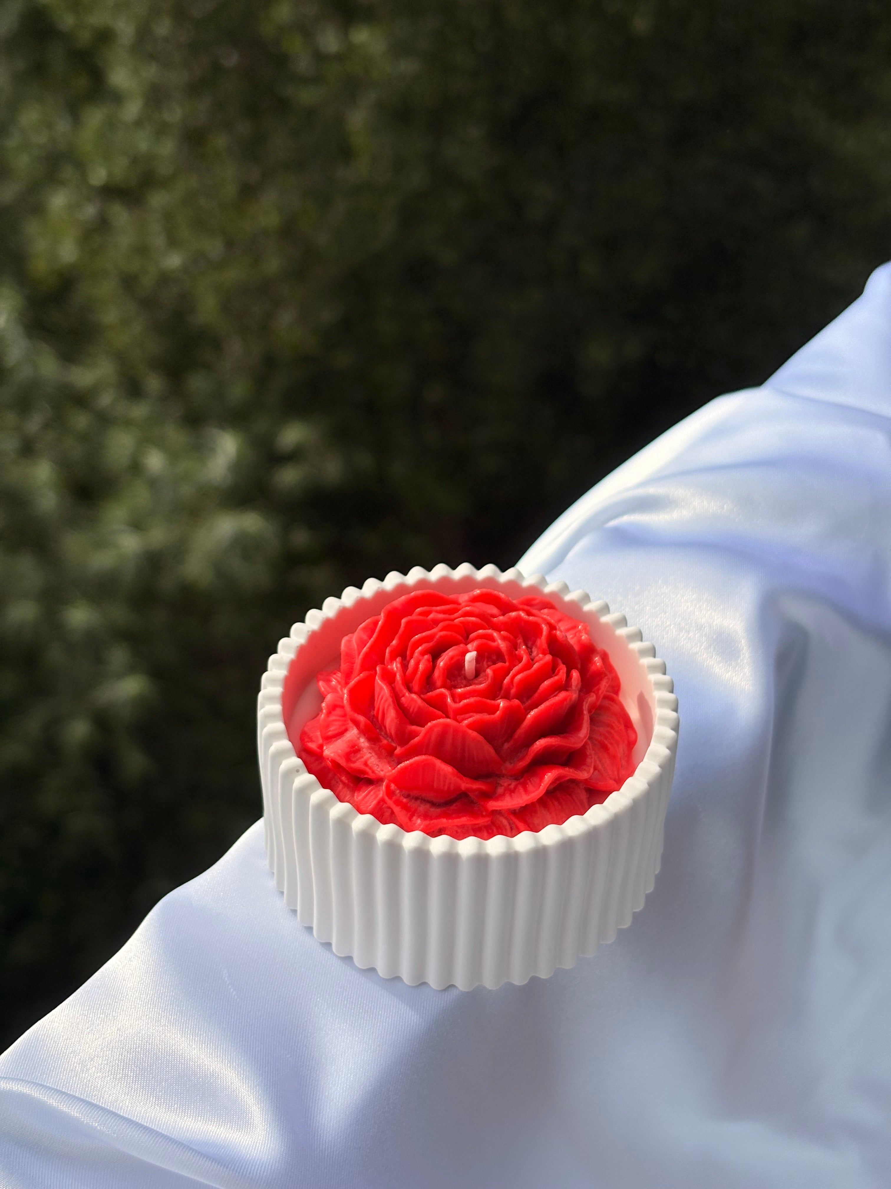 Rouge Bloemenkaars